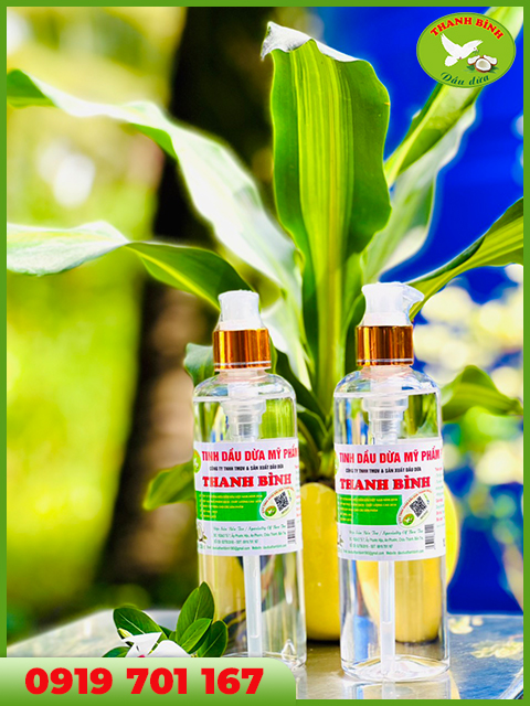 Tinh dầu dừa ép lạnh - Dầu Dừa Thanh Bình - Công Ty TNHH Thương Mại Dịch Vụ Và Sản Xuất Dầu Dừa Thanh Bình