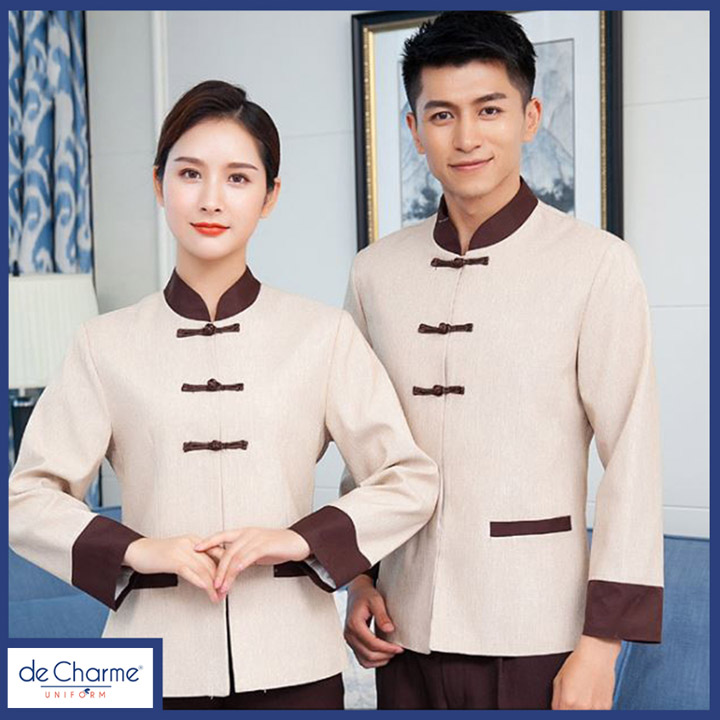 Đồng phục nhân viên tạp vụ - May Đồng Phục De Charme - Công Ty Cổ Phần Sản Xuất Và Thương Mại De Charme