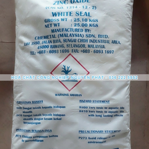 ZNO (kẽmoxit) 99.8% White Seal - Hóa Chất Nguyễn Phát - Công Ty TNHH Công Nghiệp Nguyễn Phát