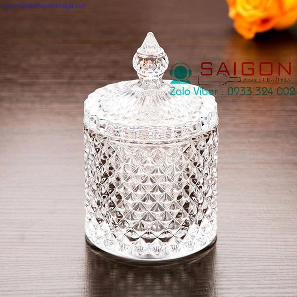 Thố thủy tinh đựng mứt