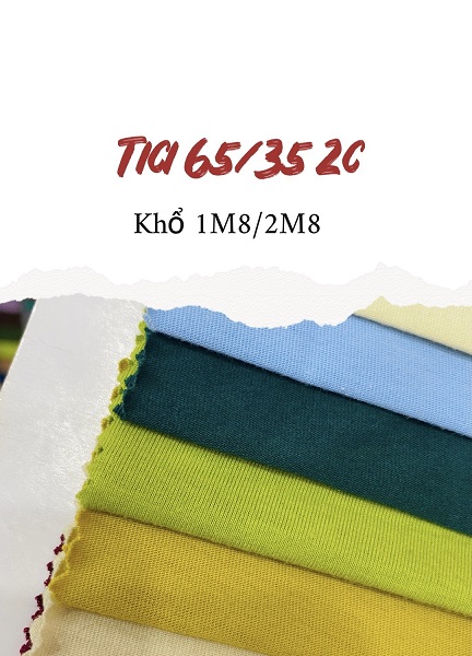 Vải thun cotton tici 65/35 2 chiều - Vải Thun Lê Huy Hoàng - Công Ty TNHH Vải Sợi Lê Huy Hoàng