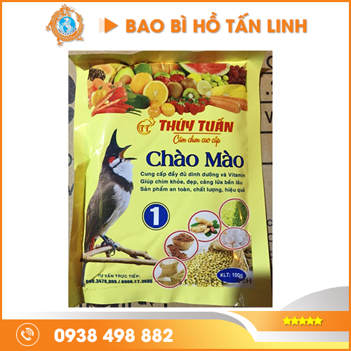 Túi thức ăn cho chim - Bao Bì Hồ Tấn Linh - Công Ty TNHH Phát Triển Toàn Cầu Hồ Tấn Linh