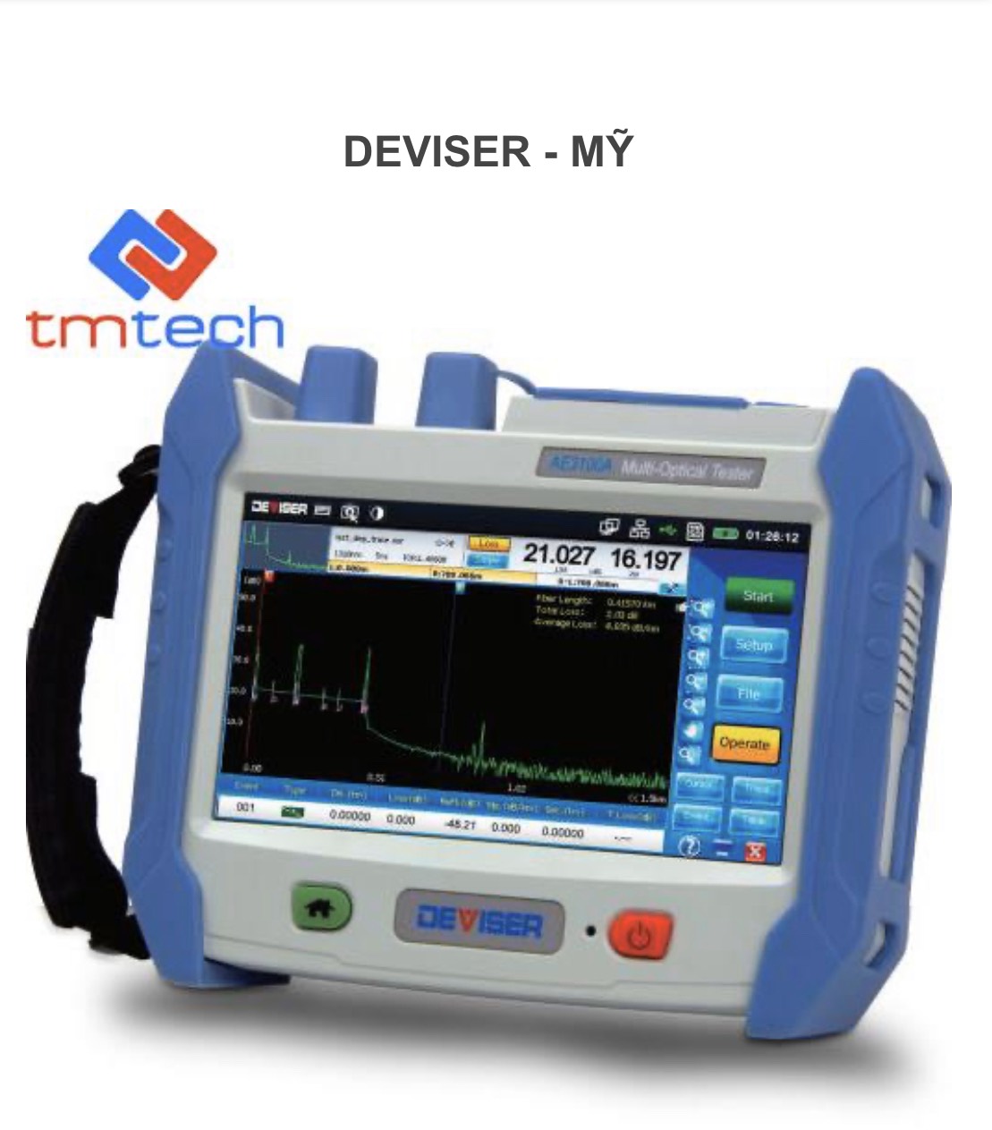 Máy đo cáp quang OTDR - Công Ty CP Thiết Bị Và DV Công Nghệ T Và M