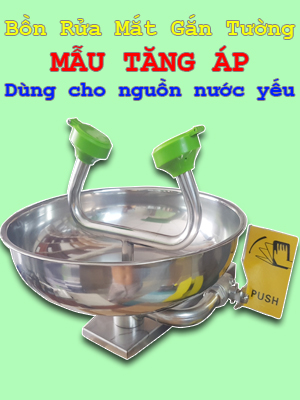 Bồn rửa mắt gắn tường inox 304