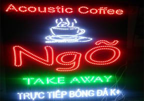 Đèn Led quán cafe - Quảng Cáo Hoàng Long - Công Ty TNHH TMDV Quảng Cáo Hoàng Long