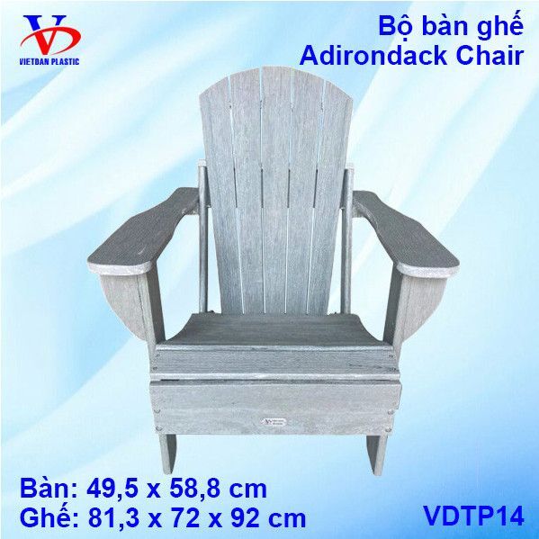Bộ bàn ghế Adirondack Chair - Nhựa Việt Đan - Công Ty TNHH Nhựa Việt Đan