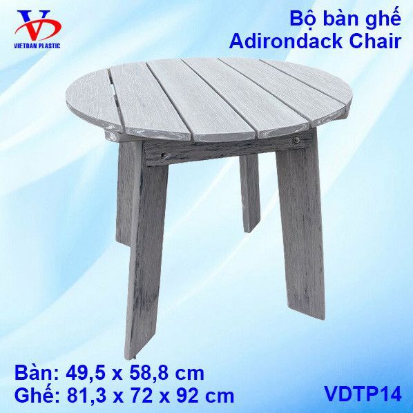 Bộ bàn ghế Adirondack Chair - Nhựa Việt Đan - Công Ty TNHH Nhựa Việt Đan