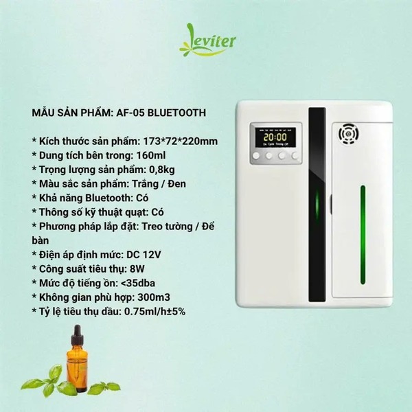 Máy xông tinh dầu bluetooth treo tường, để bàn AF-05