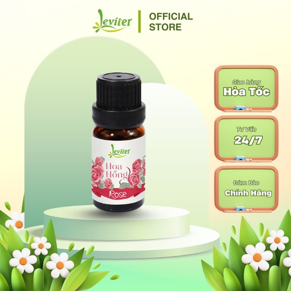 Tinh dầu hoa hồng 10ml Leviter nhập khẩu Ấn Độ