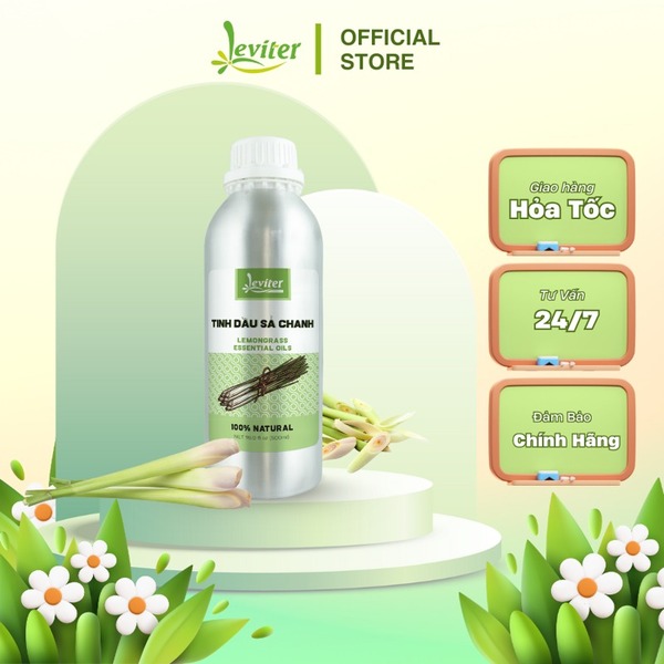 Tinh dầu thiên nhiên sả chanh Leviter 500ml