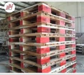 Pallet gỗ tràm sơn đầu kích thước 1000x1200x140 - Pallet Phương Nam - Công Ty Pallet Phương Nam