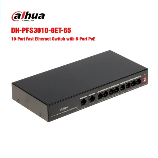 Switch PoE 8 cổng DAHUA DH-S3010-8ET2ET-65 - TechOne - Camera Giám Sát - Công Ty TNHH Công Nghệ SMARTDIGITAL