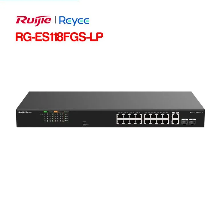 RUIJIE RG-ES118FGS-LP là Switch PoE 18 cổng 10/100/1000 Mbps - Camera Giám Sát - Công Ty TNHH Hệ Thống Nhà Tự Động (Autohome)