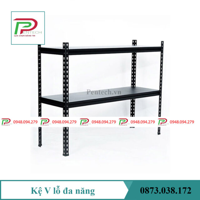 Kệ sắt V lỗ 2 tầng - Kệ Chứa Hàng Pentech - Công Ty TNHH Dịch Vụ Công Nghệ Pentech