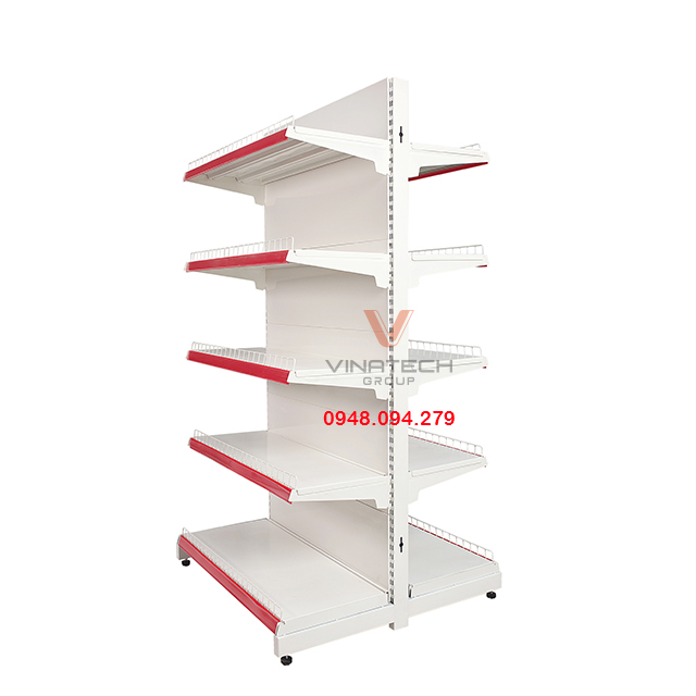 Kệ siêu thị đôi tôn liền 10 tầng 1.8m x 0.9m - Kệ Chứa Hàng Pentech - Công Ty TNHH Dịch Vụ Công Nghệ Pentech