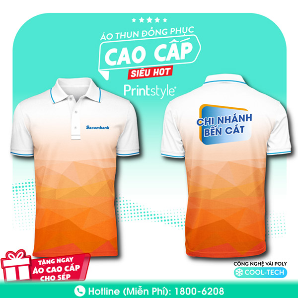 Áo thun đông phục SacomBank