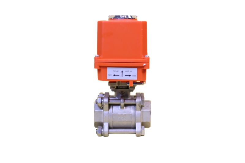 Van bi 3 mảnh inox gắn đầu điện
