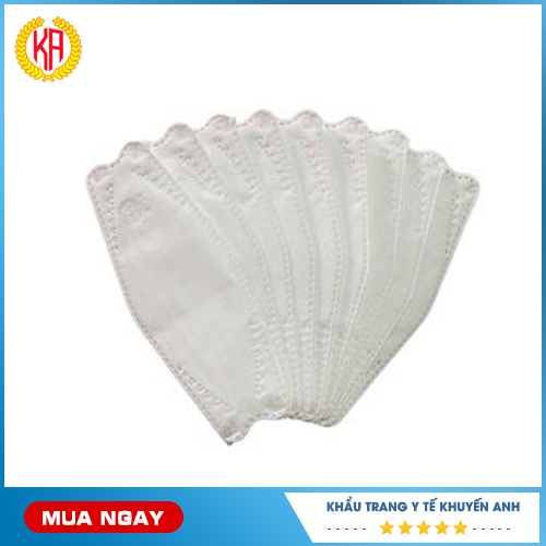 Khẩu trang y tế 4D KF94 trắng - Khẩu Trang Y Tế Khuyến Anh - Cơ Sở Sản Xuất Khẩu Trang Khuyến Anh