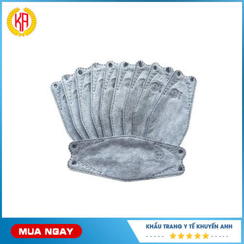 Khẩu trang y tế 4D KF94 xám - Khẩu Trang Y Tế Khuyến Anh - Cơ Sở Sản Xuất Khẩu Trang Khuyến Anh