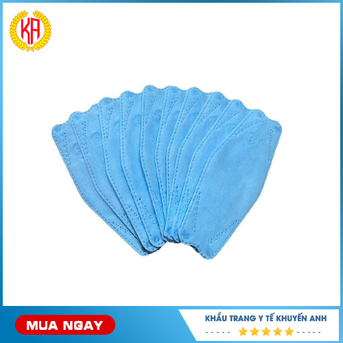 Khẩu trang y tế 4D KF94 xanh - Khẩu Trang Y Tế Khuyến Anh - Cơ Sở Sản Xuất Khẩu Trang Khuyến Anh