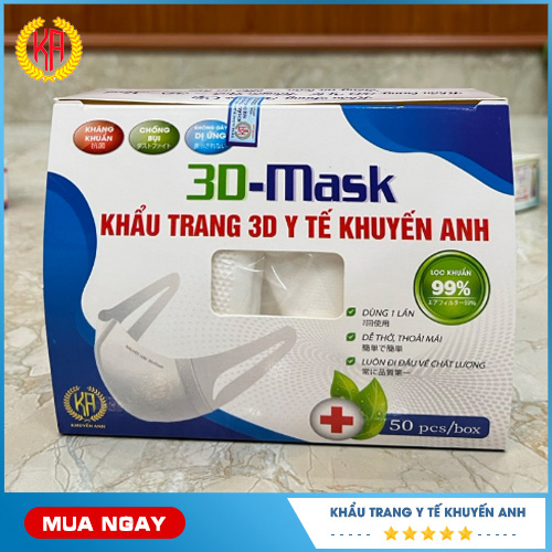 Khẩu trang y tế 3D - Khẩu Trang Y Tế Khuyến Anh - Cơ Sở Sản Xuất Khẩu Trang Khuyến Anh