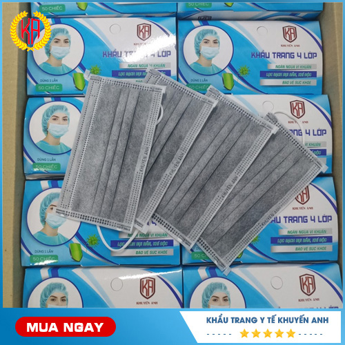 Khẩu trang y tế 4 lớp Khuyến Anh - Khẩu Trang Y Tế Khuyến Anh - Cơ Sở Sản Xuất Khẩu Trang Khuyến Anh