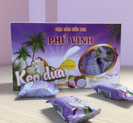 Kẹo dừa khoai môn 250gram - Phú Vinh Coco - Công Ty Trách Nhiệm Hữu Hạn Một Thành Viên Trương Phú Vinh