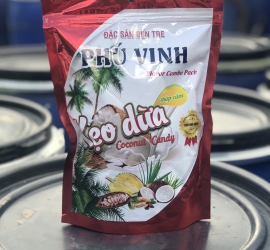 Kẹo dừa thập cẩm 300gram - Phú Vinh Coco - Công Ty Trách Nhiệm Hữu Hạn Một Thành Viên Trương Phú Vinh