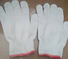 Găng tay len Poly trắng