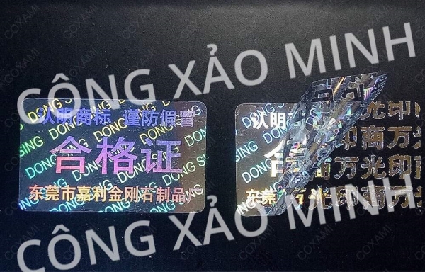 Tem 7 màu âm dương - Tem Chống Giả Công Xảo Minh - Công Ty TNHH MTV Phát Triển Công Nghệ In Công Xảo Minh