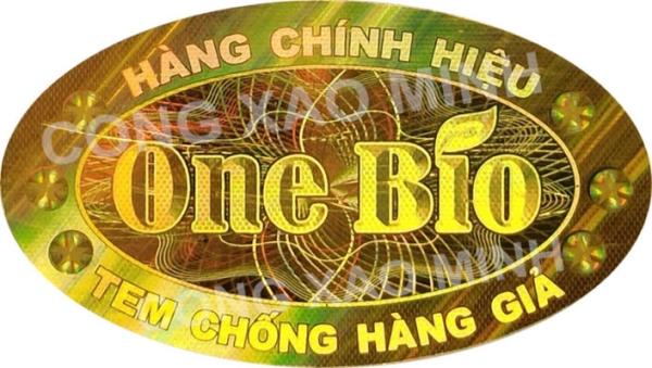 Tem 7 màu dạng chữ nổi - Tem Chống Giả Công Xảo Minh - Công Ty TNHH MTV Phát Triển Công Nghệ In Công Xảo Minh