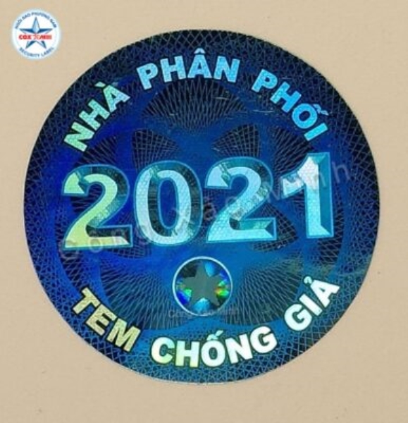 Tem 7 màu dạng chữ nổi - Tem Chống Giả Công Xảo Minh - Công Ty TNHH MTV Phát Triển Công Nghệ In Công Xảo Minh