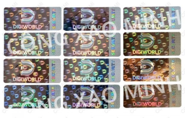 Tem 7 màu dạng chữ nổi có chiều sâu - Tem Chống Giả Công Xảo Minh - Công Ty TNHH MTV Phát Triển Công Nghệ In Công Xảo Minh