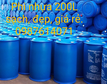 Thùng phuy nhựa 200L