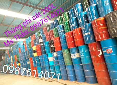 Thùng phuy sắt 200L