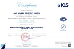 ISO 22000:2018 - Cà Phê AVC HEMERA - Công Ty TNHH AVC HEMERA