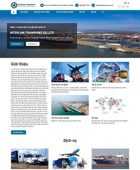 Mẫu website công ty vận tải quốc tế