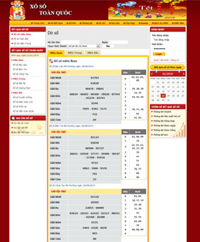 Mẫu website kết quả xổ số - Dịch Vụ Thiết Kế Web Chuẩn SEO - Công Ty TNHH 123CORP