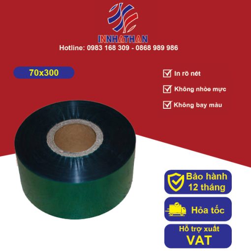 Mực in mã vạch Wax 70mmx300m - In ấn Nhật Hàn - Công Ty TNHH In Nhật Hàn