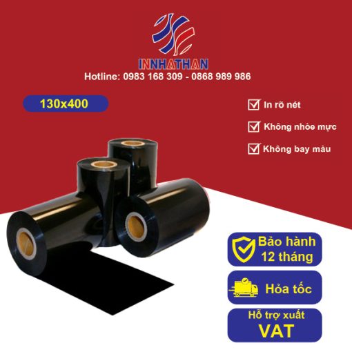 Mực in mã vạch Wax NW21 130mmx400m - In ấn Nhật Hàn - Công Ty TNHH In Nhật Hàn