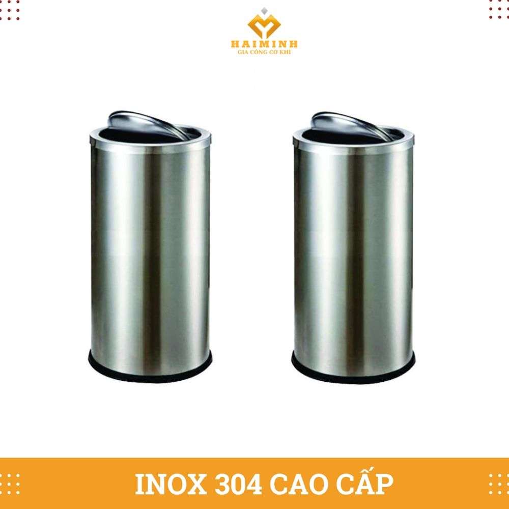 Thùng rác nắp lật inox