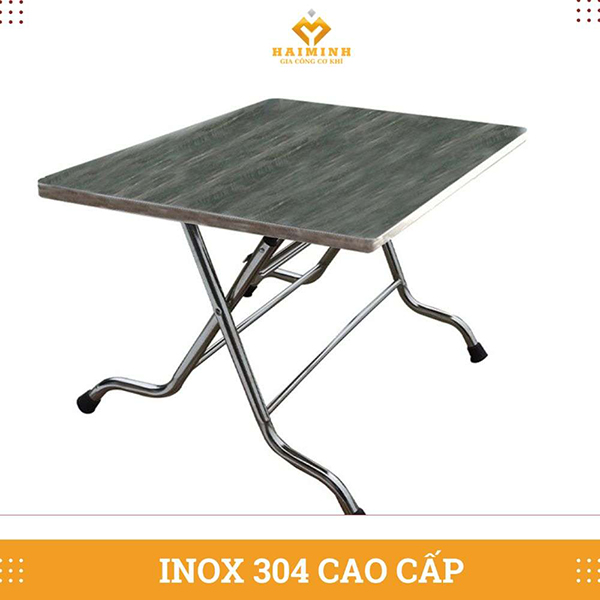 Bàn inox chữ nhật 1m2 - Gia Công Inox Hải Minh - Công Ty TNHH SX TM Xây Dựng Cơ Khí Hải Minh