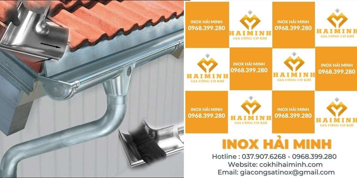 Máng xối inox 304 - Gia Công Inox Hải Minh - Công Ty TNHH SX TM Xây Dựng Cơ Khí Hải Minh