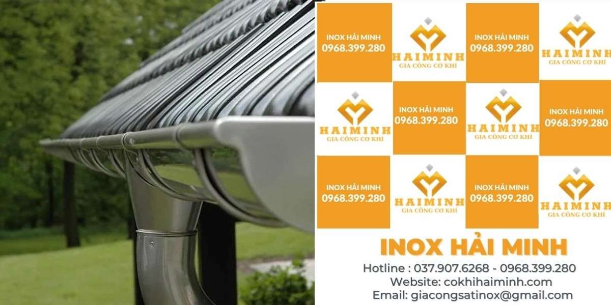 Máng xối inox tròn - Gia Công Inox Hải Minh - Công Ty TNHH SX TM Xây Dựng Cơ Khí Hải Minh