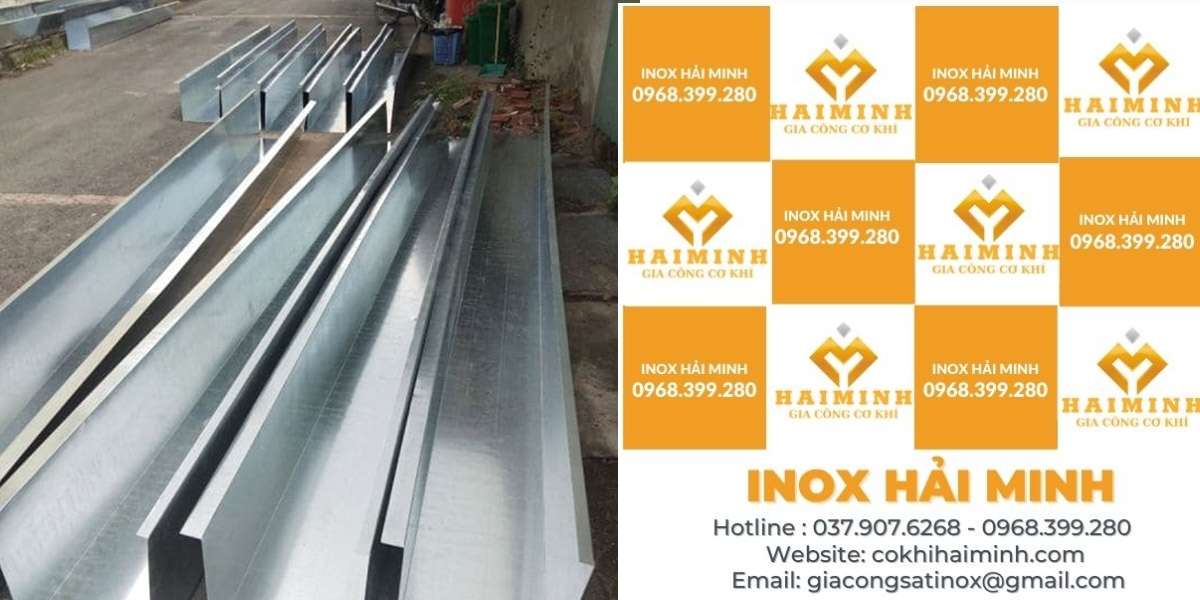 Máng xối mái tôn mạ kẽm - Gia Công Inox Hải Minh - Công Ty TNHH SX TM Xây Dựng Cơ Khí Hải Minh