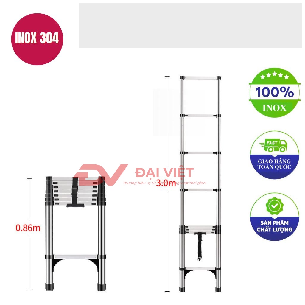 Thang rút inox