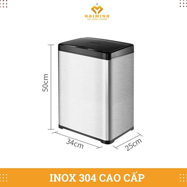 Thùng rác inox cảm ứng thông minh - Gia Công Inox Hải Minh - Công Ty TNHH SX TM Xây Dựng Cơ Khí Hải Minh