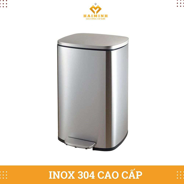 Thùng rác inox khách sạn nhà hàng cao cấp - Gia Công Inox Hải Minh - Công Ty TNHH SX TM Xây Dựng Cơ Khí Hải Minh