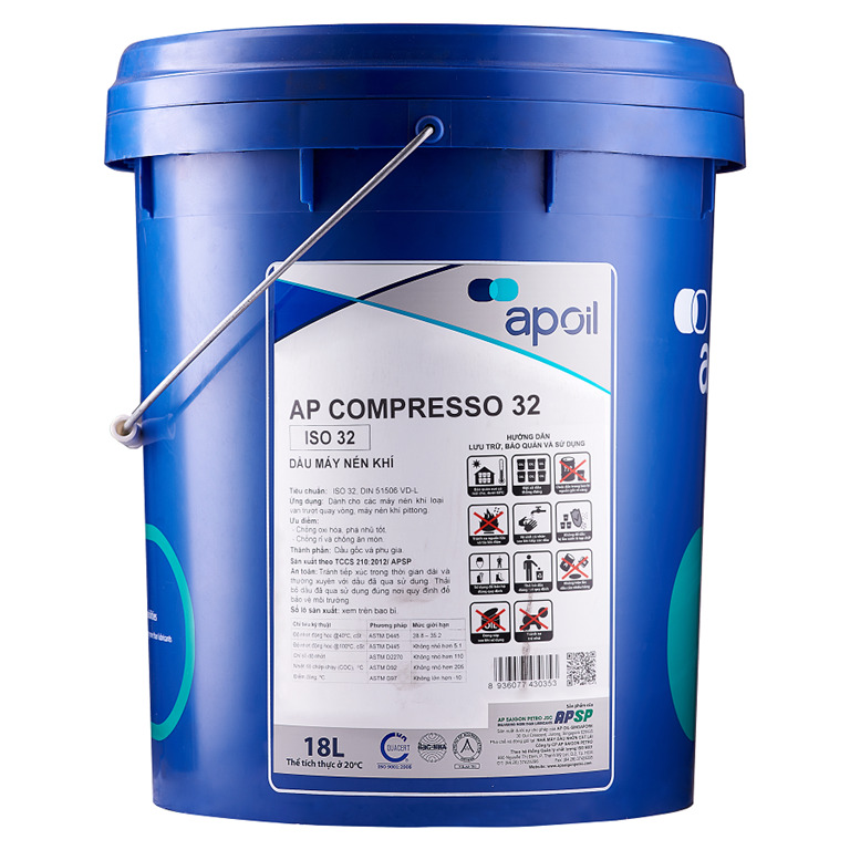 Dầu nhớt AP Compresso 32 - Dầu Nhớt, Dầu Nhờn An Hương -  Công Ty Cổ Phần Đầu Tư An Hương
