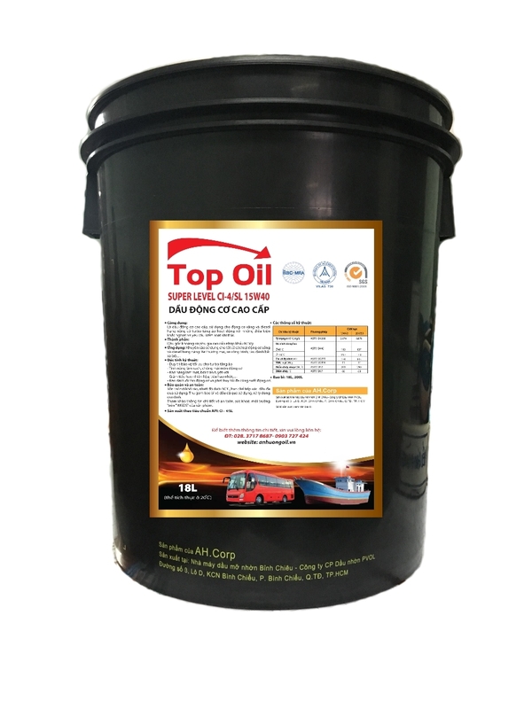 Dầu nhớt Top Oil Super Level CI-4/SL 15W40 18L - Dầu Nhớt, Dầu Nhờn An Hương -  Công Ty Cổ Phần Đầu Tư An Hương